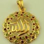 Angelic Ruby & Peridot 18KGF Arab Allah Pendant! Lowest Price On Ebay