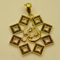 Star Octagon Ruby 18k Gold Filled Allah Islamic Pendant! Ramadan Gift