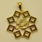 Star Octagon Ruby 18k Gold Filled Allah Islamic Pendant! Ramadan Gift