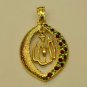 Dazzle Dangle Ruby & Peridot 18KGF Arab Allah Pendant!Lowest Price On Ebay