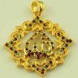 Elegant Ruby & Peridot 18KGF Arab Allah Pendant! Lowest Price On Ebay
