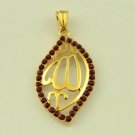 Water Drop Ruby 18KGF Arab Allah Pendant! Lowest Price On Ebay