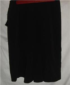 Style & CO. 10P Stretch Ebony Black Mini Skirt With Belt Plainweave NWT 2127