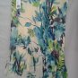 Womens Notations Multi color Cream/Teal/Purple Long  Skirt 2X NWT