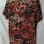 Willow Bay Multi Color Black/Brown  Short Sleeve Top Size M   NWT