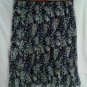 Womens Notations Long Floral Multi Color Black/Green/Cream Long Skirt 2X NWT