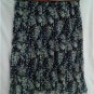 Womens Notations Long Floral Multi Color  Black/Green/Cream Long  Skirt 3X  NWT