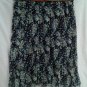 Womens Notations Long Floral Multi Color  Black/Green/Cream Long  Skirt 3X  NWT