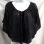 Ladies Bobbi Brooks Black Sequence  Batwing Blouse M NWT