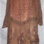 India Boutique Umbrella Long Sleeve Dress Multi Color Brown/Red/Black  M/XL