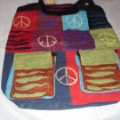 Nepalese Multi-Color Peace Sign Design  Back Pack