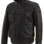 Mens Black Leather Biker Jacket