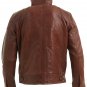 Mens Brown Leather Biker Jacket