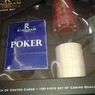 POKER CHIP SET includes Cards & 100 Pc Set of Poker Chips - NEW FREE SHIPPING