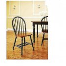 Better Homes and Gardens Autumn Lane Windsor Chairs, Set of 2, Black and Oak