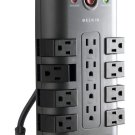 Belkin 12 Outlet Pivot Plug Surge Protector with 8 Foot Cord Coaxial Protection