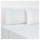1000TC SOLIDWHITE QUEEN SIZE SHEET SET - 100% EGYPTIAN COTTON