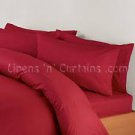 1000TC SOLID BURGUNDY QUEEN SIZE DUVET SET - 100% EGYPTIAN COTTON
