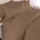 1000TC SOLID TAUPE QUEEN SIZE DUVET SET - 100% EGYPTIAN COTTON