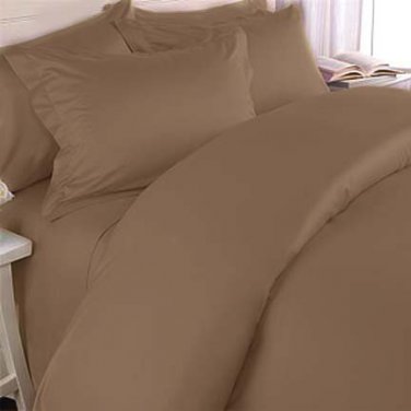 1000TC SOLID TAUPE QUEEN SIZE DUVET SET - 100% EGYPTIAN COTTON