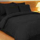 1000TC STRIPE BLACK QUEEN SIZE DUVET SET - 100% EGYPTIAN COTTON