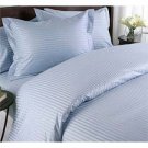 1000TC STRIPE BLUE QUEEN SIZE DUVET SET - 100% EGYPTIAN COTTON