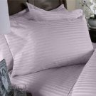 1000TC STRIPE LILAC QUEEN SIZE DUVET SET - 100% EGYPTIAN COTTON