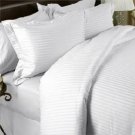 1000TC STRIPE WHITE QUEEN SIZE DUVET SET - 100% EGYPTIAN COTTON