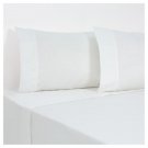 1000TC SOLID WHITE QUEEN SIZE FITTED SHEET - 100% EGYPTIAN COTTON