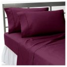 1000TC SOLID WINE QUEEN SIZE FITTED SHEET - 100% EGYPTIAN COTTON