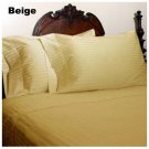 1000TC STRIPE BEIGE QUEEN SIZE FITTED SHEET  - 100% EGYPTIAN COTTON