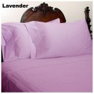 1000TC STRIPE LAVENDER QUEEN SIZE FITTED SHEET  - 100% EGYPTIAN COTTON