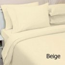 1000TC SOLID BEIGE QUEEN SIZE FLAT SHEET - 100% EGYPTIAN COTTON