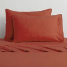 1000TC SOLID BRICKRED QUEEN SIZE FLAT SHEET - 100% EGYPTIAN COTTON