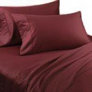 1000TC SOLID BURGUNDY QUEEN SIZE FLAT SHEET - 100% EGYPTIAN COTTON