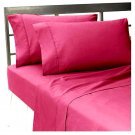 1000TC SOLID PINK QUEEN SIZE FLAT SHEET - 100% EGYPTIAN COTTON