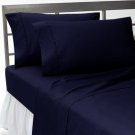 1000TC SOLID NAVY BLUE OLYMPIC QUEEN SIZE FITTED SHEET - 100% EGYPTIAN COTTON