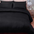 1000TC STRIPE BLACK OLYMPIC QUEEN SIZE SHEET SET - 100% EGYPTIAN COTTON