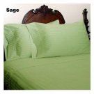1000TC STRIPE SAGE OLYMPIC QUEEN SIZE SHEET SET - 100% EGYPTIAN COTTON