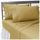 1000TC SOLID BEIGE OLYMPIC QUEEN SIZE FLAT SHEET - 100% EGYPTIAN COTTON