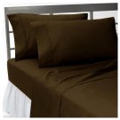 1000TC SOLID CHOCOLATE OLYMPIC QUEEN SIZE FLAT SHEET - 100% EGYPTIAN COTTON