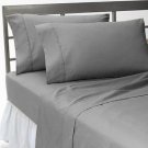 1000TC SOLID ELEPHANT GREY OLYMPIC QUEEN SIZE FLAT SHEET - 100% EGYPTIAN COTTON