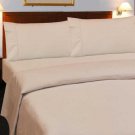 1000TC SOLID TAUPE OLYMPIC QUEEN SIZE FLAT SHEET - 100% EGYPTIAN COTTON