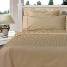 1000TC STRIPE  BEIGE OLYMPIC QUEEN SIZE FLAT SHEET - 100% EGYPTIAN COTTON
