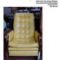1960's RETRO YELLOW AND WOOD RECLINERS MADE IN NY.