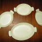 Four Cast iron and enamel cooking saucers by Mse co