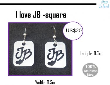 Justin Bieber Earrings made in Stainless Steel - Beautiful finish -Worldwide shipping