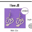 Justin Bieber Earrings made in Stainless Steel - Beautiful finish -Worldwide shipping