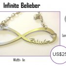 Infinite Belieber Necklace made in Stainless Steel - Beautiful finish -Worldwide shipping