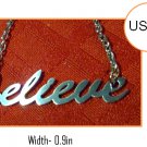 Believe Necklace made in Stainless Steel - Beautiful finish -Worldwide shipping